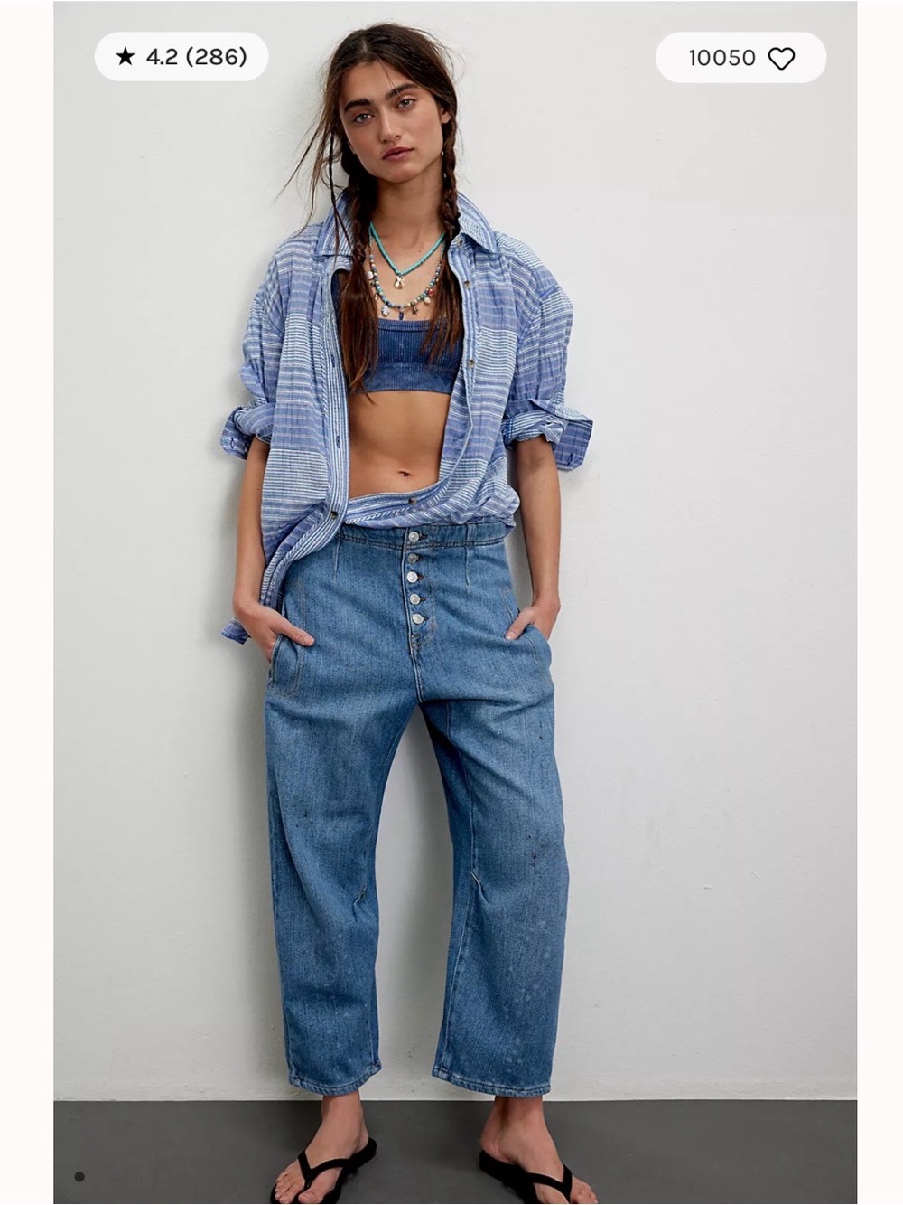 NWT We The Free Osaka mid rise barrel Jeans size 30